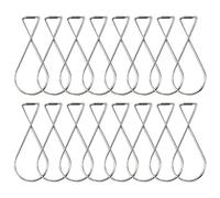 NOLITOY Lot de 100 Crochets de Plafond en Acier Argenté, Crochets Suspendre Automatiques Résistants et Portables, pour Magasins et Lieux de Mariage