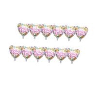 NOLITOY Lot de 12 Ballons Géants en Aluminium de Cœur Rouge pour Fête des Mères - Décoration Solide et Résistante pour Anniversaire et Événement Spécial