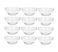 NOLITOY Lot de 12 Bols en Verre pour Huiles Essentielles et Masques Faciaux, sans Bavures, Confortables Toucher, pour Usage à Domicile et Voyage