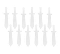 NOLITOY Lot de 12 Lames à Graffitis Blanches, Accessoires de Costume Médiéval Viking et Pirate, Légères et Maniables, pour Jeux de Rôle, Fêtes d'halloween et Cosplay Garçon et Filles
