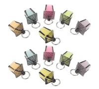 NOLITOY Lot de 12 Ornements de Lanternes en Résine Phosphorescentes, Mini Décorations Artisanales Multicolores, Accessoires Lumineux pour Micro Paysage, Décoration de Maison de Poupée