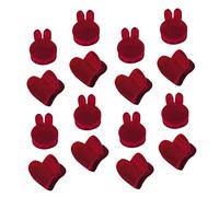 NOLITOY Lot De 16 Mini Pinces à Cheveux En Velours Rouges Forme Cœur Et Lapin, Petites Pinces à Griffes Solides Pour Filles Garçon Et Filles, Maintien Sûr Pour Coiffure, Usage Quotidien Et Maquillage