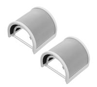 NOLITOY Lot de 2 Bonnettes Anti-Vent de U pour Microphone avec Grille Métallique Blanche et Mousse Filtre Anti-Pop pour Enregistrement Vocal Podcast et Streaming en Studio