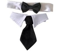 NOLITOY Lot de 2 Colliers à Nœud pour Animaux de Compagnie, Cravates Noires Taille L, Accessoires Élégants pour Chiens et Chats, pour Fêtes, Anniversaires et Photos, Colliers Décoratifs