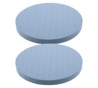 NOLITOY Lot de 2 Coussins Ronds de Yoga Antidérapants, Petits Supports Confortables pour Genoux et Coudes, en Mousse Souple Bleu Clair, Tapis D’entraînement Portable Pilates et Fitness