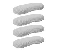 NOLITOY Lot de 2 Housses d'Accoudoirs Extensibles en Polyester Gris Clair 24 X 9 CM pour Chaise de Bureau Protections Élastiques Lavables et Confortables Accessoires Pratiques pour