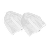 NOLITOY Lot de 2 Housses de Maquillage Blanches Lavables en Tissu, Protège-Cheveux et Maquillage pour Enterrement de Vie de Jeune Fille, Cabine D’Essayage et Shopping, Masque Facial