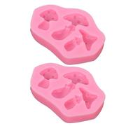 NOLITOY Lot de 2 Moules à Fondant en Silicone Alimentaire Forme Champignon, Mini Moules pour Chocolat et Décoration de Desserts Faits Maison, Adaptés la Pâtisserie et Création de
