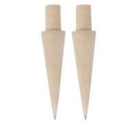 NOLITOY Lot de 2 moules en bois en forme de corne de crème pour cannoli pour pâtisserie, moules à cannolis, outils de bricolage, rouleau à pizzelle, serrure à pâtisserie, cornes à pâtisserie à mille