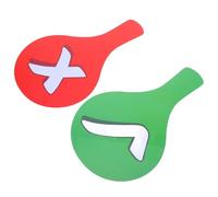 NOLITOY Lot de 2 Panneaux de Vote Double Face en Plastique Robuste Étanches et Légers Palettes de Réponse Interactives pour Classe Outil Scolaire pour Jeux Éducatifs et Participation