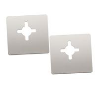 NOLITOY Lot de 2 Plaques de Protection en Acier Inoxydable pour Renfort de Porte Double, Adaptées aux Serrures et Loquets à Poignée, Compatibles Portes Bois ou Métal D'entrée