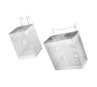 NOLITOY Lot De 2 Porte-baguettes Et Organisateurs D’ustensiles En Acier Inoxydable Suspendus, Support Multifonction Égouttoir Pour Couverts Et Ustensiles Cuisine, Rangement Pratique Pour Table Cuisine