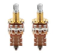 NOLITOY Lot de 2 Potentiomètres à Arbre Fendu 18 Mm B500k pour Guitare Électrique et Basse Boutons de Volume et Contrôle Tonalité en Métal Moleté Pièces Détachées pour Instruments