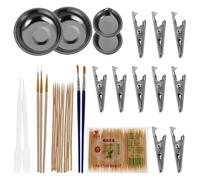 NOLITOY Lot de 2 Set de Sets de Kits de Peinture pour Maquettes Ensemble 9 Pièces avec Outils de Pulvérisation et Pinceaux pour Modélisme Accessoires de Coloriage pour Modèles