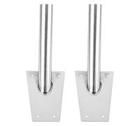 NOLITOY Lot de 2 Supports de Mât de Drapeau Mural en Acier Inoxydable 25 Mm, Fixation Inclinée pour Extérieur, Porte-Drapeau Métallique Résistant aux Intempéries, pour Façade Commerciale