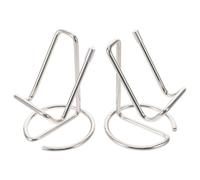 NOLITOY Lot de 2 Supports de Téléphone Portable et Tablette de Bureau en Fer Filaire Argenté, Support Compact Ventilé pour Écran, Compatible Smartphone et Tablette, Maison et