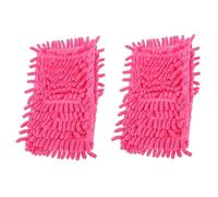 NOLITOY Lot de 2 Têtes de Balai Serpillière Rouge Réutilisable, Chiffon de Remplacement Absorbant en Microfibre, Accessoires Nettoyage pour Sols, Fenêtres et Coins, Entretien Maison