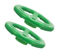 NOLITOY Lot de 2 Volants Jouets pour Garçon et Filles, Volant Simulé Vert en Plastique Solide, Taille Adaptée aux Petites Mains, Accessoire pour Voitures à Pédales et Balançoires,