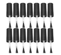 NOLITOY Lot De 20 Bouchons De Vernis à Ongles Avec Brosses De Rechange 10 Ml Petite Taille Noir Brillant Applicateur Précis Pour Usage Maison Et Salon De Manucure
