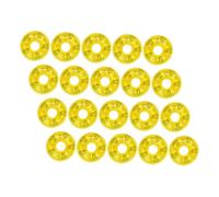 NOLITOY Lot de 20 Mini Bouées de Natation Jaunes en Plastique Accessoires de Natation pour Maison de Poupée Décorations Miniatures pour Bureau et Scènes Miniatures