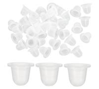 NOLITOY Lot De 200 Godets D'encre En Silicone Grand Format U, Coupelles à Pigments Transparentes, Souples Et Pratiques, Kit D'encre Pour Tatouage Professionnel Et Amateur