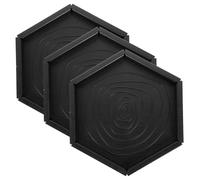 NOLITOY Lot De 3 Bols d'alimentation Eau en Plastique pour Tortues Et Reptiles, Plat Hexagonal Compact, Adapté Terrarium pour Petits Animaux De Compagnie