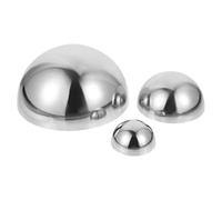 NOLITOY Lot de 3 Demi-Sphères Décoratives Creuses en Acier Inoxydable 304 Épaisseur 1 MM Tailles 51 MM 90 MM et 150 MM Finition Miroir Polie Boules Décoratives Résistantes à la