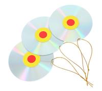 NOLITOY Lot de 3 Disques Réfléchissants Rotatifs pour Effaroucher Les Oiseaux, Décoration de Jardin en Plastique Solide, Dispositif Extérieur Anti-Pigeons et Corbeaux, Pelouse et Potager