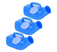 NOLITOY Lot de 3 Urinoirs Portatifs pour Homme 1200 Ml avec Couvercle Étanche et Poignée Ergonomique Récipient Anti-Fuite Réutilisable pour Voyage Voiture et Personnes Âgées