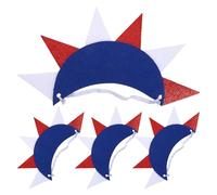 NOLITOY Lot de 4 Bandeaux Statue Liberté pour Cheveux, Accessoires Patriotiques Bleu et Rouge, Cerceaux Légers pour Fête Nationale Américaine 4 Juillet et Célébrations Festives