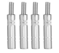 NOLITOY Lot de 4 Connecteurs Audio Femelles à Souder 6,35 Mm Stéréo en Alliage de Zinc, Prise Jack 1/4 Pouce, Compatible Câbles Haut-Parleur, Adaptateurs pour Usage Maison et Ktv