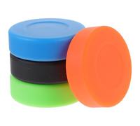 NOLITOY Lot de 4 Palets D'entraînement de Hockey en PVC Dur Réglable Palets de Hockey en Plastique 4 Couleurs Vert Clair Orange Bleu Noir Intérieur et Extérieur