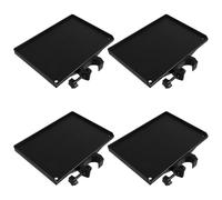 NOLITOY Lot de 4 Plateaux Métalliques pour Pied de Micro T1 Petit Format 200X140Mm Support Multifonction Réglable pour Diffusion en Direct Accessoires Pupitre et Trépied Plateau de