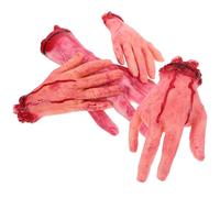 NOLITOY Lot de 4 Set de Accessoires de Farce Mains Cassées Halloween Parties du Corps Réalistes Accessoires Terreur Légers pour Fêtes Décoration Maison Hantée et Jeux D’Horreur