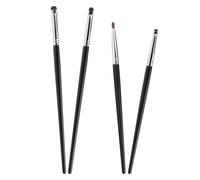 NOLITOY Lot de 4 Set de Pinceaux pour Eyeliner en Poils de Chèvre T, Kit de Pinceaux de Maquillage pour Yeux Précis, Compact et Portable, Outils de Maquillage pour Femmes Adaptés Usage