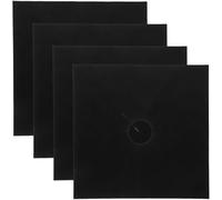 NOLITOY Lot de 4 Tapis de Protection pour Brûleurs de Cuisinière à Gaz Noir 27 CM Revêtement Antiadhésif Résistant à Haute Température Facile à Nettoyer Protège Huile et Saleté Cuisine