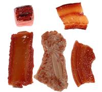 NOLITOY Lot de 5 Modèles Réalistes de Porc Braisé Simulé en Résine Jouets Miniatures Décoratifs Cuisine et Jeu d'Imitation Accessoires pour Garçon et Filles Décorations Ludiques et