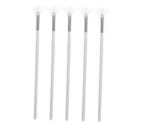 NOLITOY Lot De 5 Pinceaux Applicateurs Visage Éventail Taille Moyenne Fibres Synthétiques Pour Soin Du Visage Esthéticiennes Usage Professionnel Et Domestique