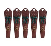 NOLITOY Lot de 5 Sachets D'emballage pour Fleurs Individuelles en Papier Kraft Rouge Foncé, Format Unique Motif Cœur Doré, Paquet pour Bouquets et Compositions, Présent et Décoration