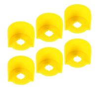 NOLITOY Lot de 6 Couvercles de Bouton D'arrêt D'urgence en Plastique, Protection Industrielle 22 Mm, Cache Demi-cylindre Surélevé, Anti-déclenchement Accidentel pour Équipements