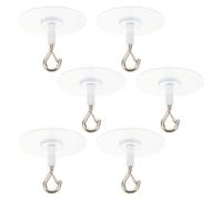 NOLITOY Lot de 6 Crochets Adhésifs de Plafond 6,5 Cm Base, Crochets Auto-adhésifs Ultra-résistants pour Moustiquaires à Baldaquin, Fixation sans Perçage, à Suspendre Intérieure