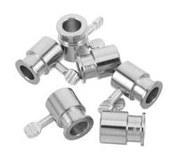 NOLITOY Lot de 6 Manchons de Grille Rotative en Fer Chromé 12 Mm, Butées Résistantes la Chaleur pour Barbecue à Gaz, Accessoires pour Brochettes, pour Camping, Pique-niques et