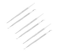 NOLITOY Lot De 6 Outils En Acier Inoxydable Pour Soin Et Nettoyage Des Ongles Incarnés, Cuillère Ergonomique Petite Taille, Kit Pédicure Maison Et Salon Pour Éliminer Saleté Des Ongles