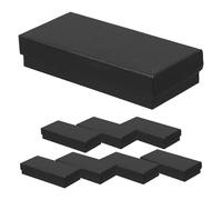 NOLITOY Lot de 8 Coffrets de Rangement pour Montres Homme Noirs Mats Couvercle, Boîte à Montres Rectangulaire 6,1 X 13 Cm, Écrin Protecteur Intérieur Doux, pour Présentation et