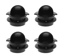 NOLITOY Lot de 8 Coupelles d'Entrée de Foot en Plastique Noir 2 Trous Inserts Universels pour Goulottes à Balles Accessoires de Remplacement pour Table de Football de Table Kit de