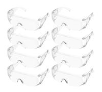 NOLITOY Lot de 8 Lunettes de Sécurité en Polycarbonate Transparent Protection Anti-Poussière à Persiennes Légères et Résistantes aux Chocs pour Travail en Laboratoire Chantier et