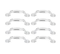 NOLITOY Lot de 8 Poignées de Porte Arquées en Acrylique Transparent Grand Modèle Vis Poignées de Tiroir et Meubles Adaptées pour Armoires et Placards Cuisine Design Arrondi