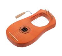 NOLITOY Lyre-harpe Portable 7 Cordes en Bois Naturel, Petite Harpe Classique pour Débutants et Adultes, Instrument de Musique à Cordes, pour Cours, Pratique et Représentations Intimes