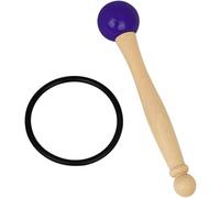 NOLITOY Maillet pour Bol Chantant Cristal avec Manche en Bois Anneau en Caoutchouc Antidérapant Accessoire Léger et Portable pour Instruments de Percussion pour Bols et Sonores