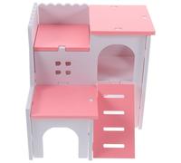 NOLITOY Maison pour Hamster à Deux Style Villa Méditerranéenne Rose Cachette Spacieuse et Confortable pour Petits Animaux Favorise Activité des Hamsters et Rongeurs